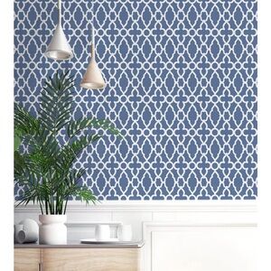 Navy Geometric Wallpaper Peel and Stick Boho Modern Contact Paper
